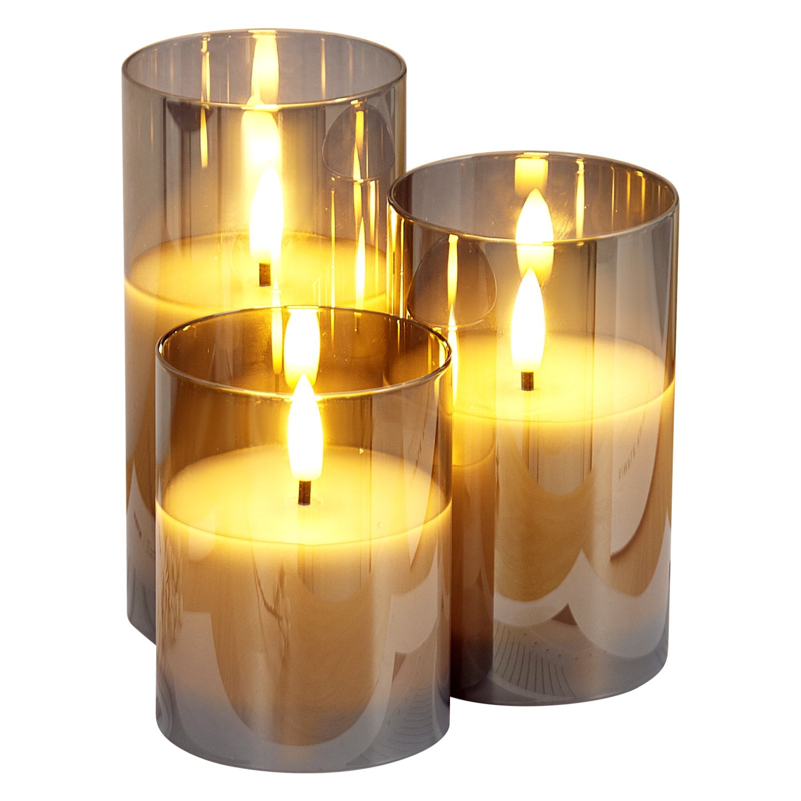 Flameless LED Candles 3 Pack Battery Operated Candles With Remote Control, Realistic Flickering Candles For Safe Ambiance