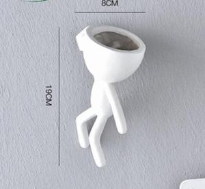 Portrait Art White Flower Pot