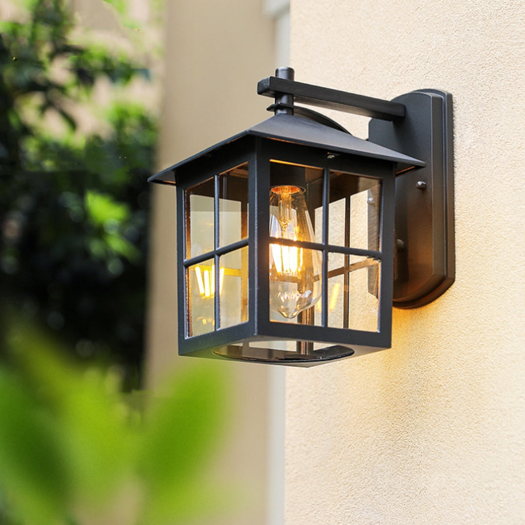 Solar Outdoor Wall Lamp Outdoor Waterproof Balcony Retro Chinese Style