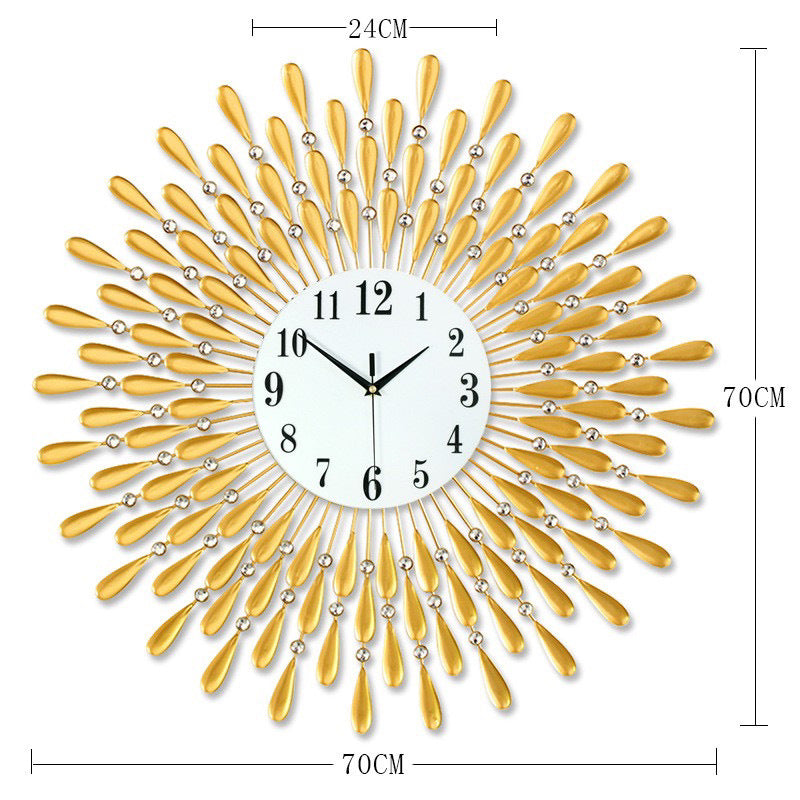 Iron Wall Clock Living Room Decoration Electronic Quartz